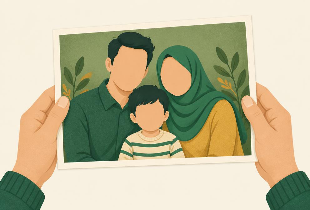 Ilustrasi Foto keluargaku